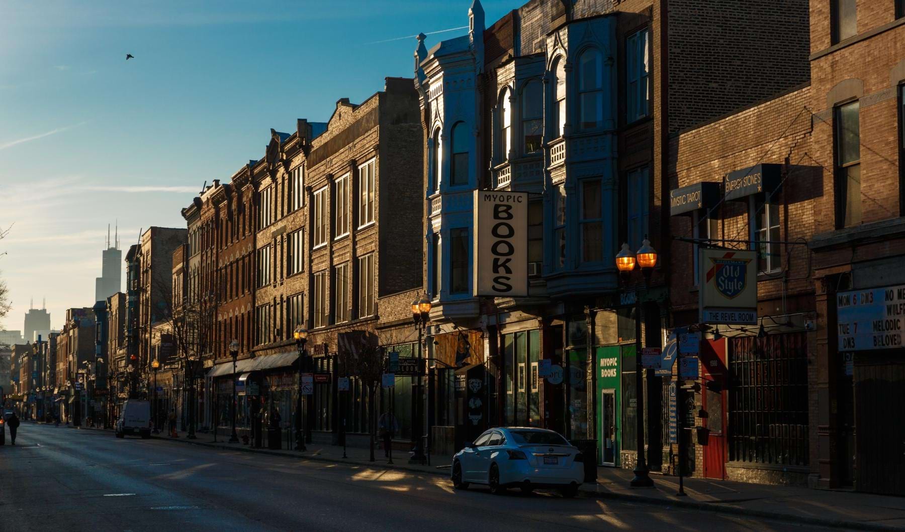 a street with rows of shops